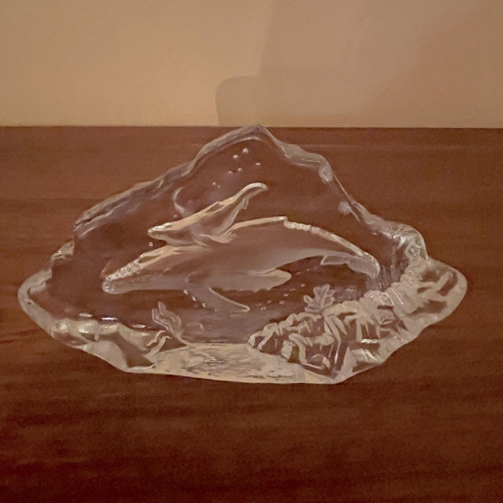 Whale glass paper weight or just decor